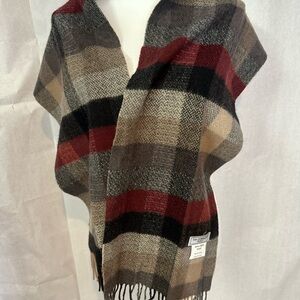 Via Condotti Wool Scarf in Black and Gray